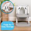 imageFisherPrice Potty Training Seat with Step Stool Ladder 2in1 Potty Training Toilet for Toddlers with Splash Guard AntiSlip Pads Cushioned Seat Gray