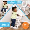 imageFisherPrice Potty Training Seat with Step Stool Ladder 2in1 Potty Training Toilet for Toddlers with Splash Guard AntiSlip Pads Cushioned Seat Gray