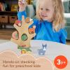 imageFisherPrice Preschool Toy Wooden Balance Tree 10 Wood Pieces for Stacking Developmental Play for Kids Ages 3 Years