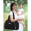imageFisherPrice Quilted Diaper Bag Tote ampamp Convertible Crossbody with Adjustable Strap Insulated Bottle Pocket ampamp Changing Pad