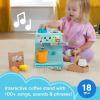 imageFisherPrice Toddler Toy Laugh ampamp Learn Coffee Caf Musical Playset with Educational Songs ampamp 10 Pretend Play Pieces for Kids Ages 18 Months