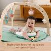 imageFisherPrice Wood Baby Playmat Lay ampamp Play Deluxe Activity Gym with Wooden Frame ampamp Tummy Time Sensory Toys for Newborns 0 Months Amazon Exclusive