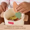 imageFisherPrice Wood Kitchen Toy Veggie Soup Tiny Garden 16Piece Wooden Pretend Cooking Playset for Preschool Kids Ages 3 Years Amazon ExclusiveVeggie Soup