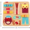 imageFisherPrice Wood Montessori Toy Dressing Board American Montessori Society Seal of Excellence Early Life Skills Learning Busy Activity for Preschool Kids Ages 3 Years Amazon Exclusive