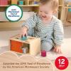 imageFisherPrice Wood Montessori Toy Object Permanence Box Sort ampamp Find American Montessori Society Seal of Excellence Wooden ShapeSorter Learning Activity for Baby Ages 1 Years Amazon Exclusive
