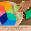 imageFisherPrice Wood Preschool Toy Color Wheel Puzzle 19 Wooden Pieces for ShapeSorting Play Preschool Kids Ages 3 Years