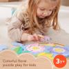 imageFisherPrice Wood Preschool Toy Flower Puzzle Blocks 38Piece Wooden Stacking Set for Developmental Play Kids Ages 3 Years