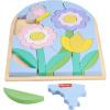 imageFisherPrice Wood Preschool Toy Flower Puzzle Blocks 38Piece Wooden Stacking Set for Developmental Play Kids Ages 3 Years
