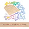 imageFisherPrice Wood Preschool Toy Flower Puzzle Blocks 38Piece Wooden Stacking Set for Developmental Play Kids Ages 3 Years