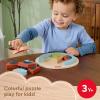 imageFisherPrice Wood Preschool Toy Jigsaw Puzzle Tiny Garden Lady Bug 18Piece Wooden Activity for Fine Motor Play Kids Ages 3 Years Amazon Exclusive