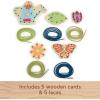 imageFisherPrice Wood Preschool Toy Lacing Activity Cards Tiny Garden 10Piece Set for Fine Motor Skill Development Kids Ages 3 Years Amazon Exclusive