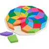 imageFisherPrice Wood Preschool Toy Mandala Puzzle with Geometric Design 41 Wooden Pieces for Kids Ages 3 Years