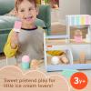 imageFisherPrice Wood Pretend Play Coffee Shop ampamp Toy Register 20Piece Wooden Food Playset for Preschool Kids Ages 3 YearsIce Cream Shop