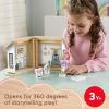 imageFisherPrice Wood Pretend Play Toy Dollhouse 6Piece Wooden House Playset for Travel Preschool Kids Ages 3 Years