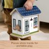 imageFisherPrice Wood Pretend Play Toy Dollhouse 6Piece Wooden House Playset for Travel Preschool Kids Ages 3 Years
