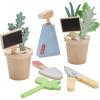 imageFisherPrice Wood Pretend Play Toy Herb Garden ampamp Tools Set 12Piece Wooden Playset for Preschool Kids Ages 3 Years