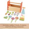 imageFisherPrice Wood Pretend Play Toy Tiny Garden Caddy 12Piece Set with Wooden Tools ampamp Plants for Preschool Kids Ages 3 Years Amazon Exclusive