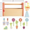 imageFisherPrice Wood Pretend Play Toy Tiny Garden Caddy 12Piece Set with Wooden Tools ampamp Plants for Preschool Kids Ages 3 Years Amazon Exclusive