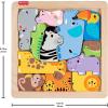 imageFisherPrice Wood Toddler Toy Animal Puzzle 13 Piece Wooden ShapeSorting Activity for Preschool Kids Ages 2 Years