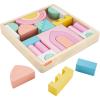 imageFisherPrice Wood Toddler Toy Castle Block Set 28 Wooden Pieces for Stacking Developmental Play Preschool Kids Ages 2 YearsCastle