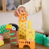 imageFisherPrice Wood Toddler Toy Castle Block Set 28 Wooden Pieces for Stacking Developmental Play Preschool Kids Ages 2 YearsJungle