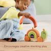 imageFisherPrice Wood Toddler Toy PullAlong Stacking Snail Tiny Garden 6Piece Wooden Activity for Motor Skill Development Kids Ages 18 Months Amazon Exclusive