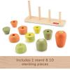 imageFisherPrice Wood Toddler Toy Veggie Stacker Tiny Garden Wooden Sorting ampamp Stacking Activity for Preschool Kids Ages 18 Months Amazon ExclusiveVeggies