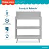 imageFisherPrice by Dream On Me Sanibel Changing Table in Pebble Grey with a 37 Thick Changing pad and Two Sturdy Shelves