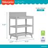 imageFisherPrice by Dream On Me Sanibel Changing Table in Pebble Grey with a 37 Thick Changing pad and Two Sturdy Shelves