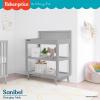 imageFisherPrice by Dream On Me Sanibel Changing Table in Pebble Grey with a 37 Thick Changing pad and Two Sturdy Shelves
