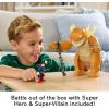 imageImaginext FisherPrice Superman Toy with Lights Sounds Motion ampamp 3inch Action Figure 10inch Monster with ChainsPlayset
