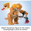 imageImaginext FisherPrice Superman Toy with Lights Sounds Motion ampamp 3inch Action Figure 10inch Monster with ChainsPlayset