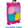 imageMEGA BLOKS First Builders Toddler Blocks Toy Build n Learn Portable Activity Table with 30 Pieces and BuiltIn Storage Pink Kids Ages 1 Years Amazon ExclusivePink