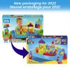imageMEGA BLOKS First Builders Toddler Blocks Toy Build n Learn Portable Activity Table with 30 Pieces and BuiltIn Storage Pink Kids Ages 1 Years Amazon ExclusiveBlue