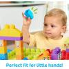 imageMEGA BLOKS First Builders Toddler Blocks Toy Build n Learn Portable Activity Table with 30 Pieces and Builtin Storage Blue Kids Ages 1 Years Amazon Exclusive
