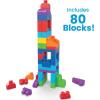 imageMEGA BLOKS First Builders Toddler Blocks Toys Set Big Building Bag with 80 Pieces and Storage Blue Ages 1 YearsBlue Bag