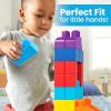 imageMEGA BLOKS First Builders Toddler Blocks Toys Set Big Building Bag with 80 Pieces and Storage Blue Ages 1 YearsBlue Bag