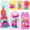 imageMEGA BLOKS First Builders Toddler Blocks Toys Set Big Building Bag with 80 Pieces and Storage Blue Ages 1 YearsPink Bag