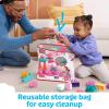 imageMEGA BLOKS First Builders Toddler Blocks Toys Set Big Building Bag with 80 Pieces and Storage Blue Ages 1 YearsPink Bag