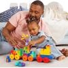 imageMEGA BLOKS First Builders Toddler Building Blocks Toy Set ABC Musical Train with 50 Pieces Music and Sounds Ages 1 Years