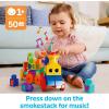 imageMEGA BLOKS First Builders Toddler Building Blocks Toy Set ABC Musical Train with 50 Pieces Music and Sounds Ages 1 Years