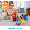 imageMEGA BLOKS First Builders Toddler Building Blocks Toy Set Build ampamp Race Rig with 19 Pieces 2 Race Cars and Storage Red Ages 1 Years
