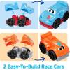 imageMEGA BLOKS First Builders Toddler Building Blocks Toy Set Build ampamp Race Rig with 19 Pieces 2 Race Cars and Storage Red Ages 1 Years