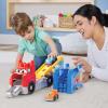 imageMEGA BLOKS First Builders Toddler Building Blocks Toy Set Build ampamp Race Rig with 19 Pieces 2 Race Cars and Storage Red Ages 1 Years
