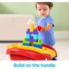 imageMega Bloks First Builders Toddler Building Toy Block Scooping Pull Wagon with 20 Pieces and Builtin Storage Picks Up Blocks Red Kids Ages 1Old Block Scooping Wagon