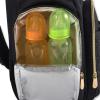 imageModern Quilted Diaper Bag Backpack and Multipurpose Travel Drawstring Baby Bag  3 Piece Set Black