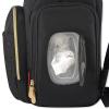 imageModern Quilted Diaper Bag Backpack and Multipurpose Travel Drawstring Baby Bag  3 Piece Set Black