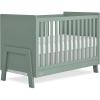 imageDream On Me FisherPrice Iris 4in1 Convertible FullSize Baby Crib in Vintage White Oak GreenGuard Gold ampamp JPMA Sustainable Pinewood Converts to Day ampamp Toddler Bed with Guard Rails ampamp Kids SofaMeadow Green
