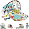 imageFisherPrice Baby Musical Toy Set Glow and Grow Kick ampamp Play Piano Gym Pink Playmat with 2 Rattle Maracas for Newborns Ages 0 MonthsBlue