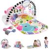 imageFisherPrice Baby Musical Toy Set Glow and Grow Kick ampamp Play Piano Gym Pink Playmat with 2 Rattle Maracas for Newborns Ages 0 MonthsPink